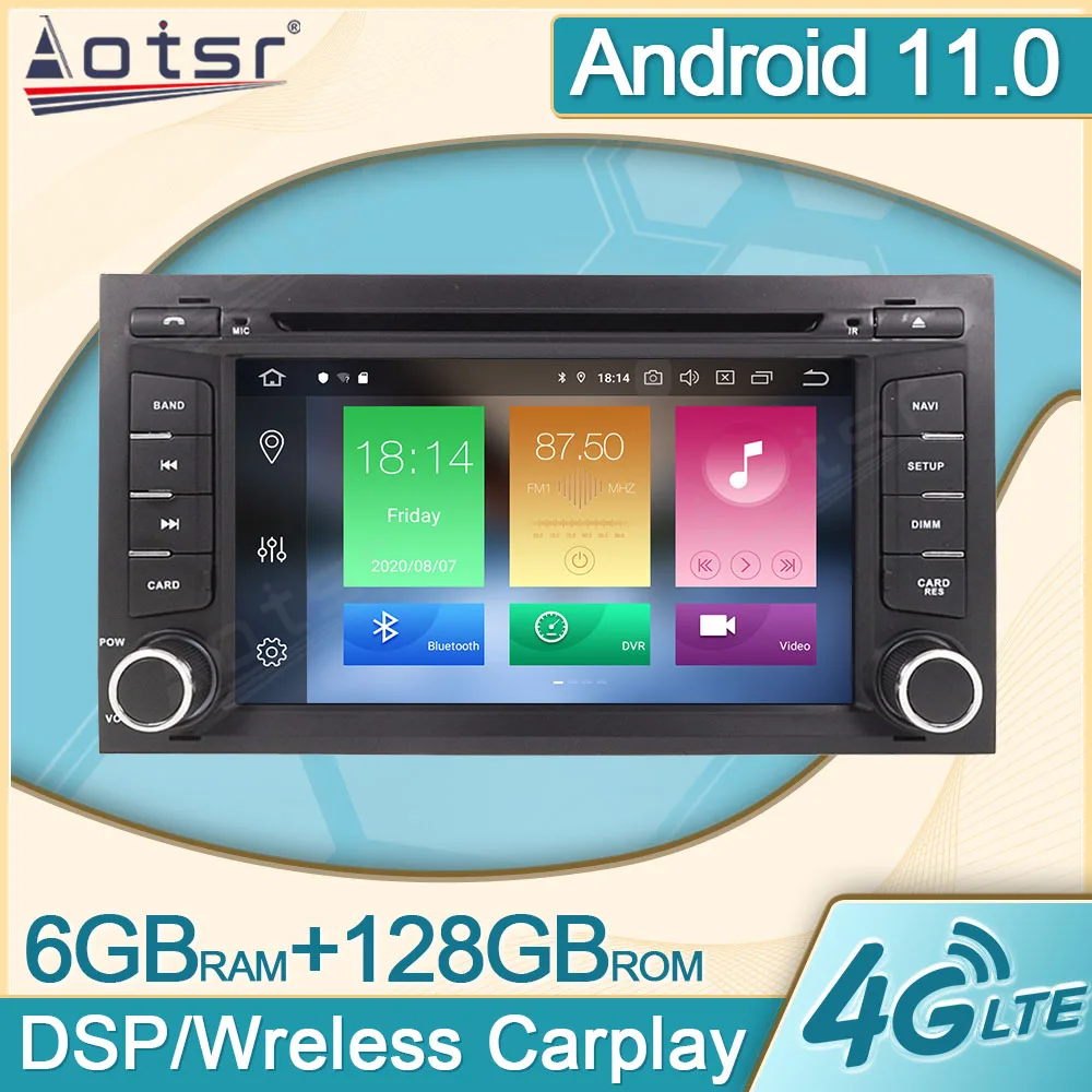 

6+128G Android 11.0 Multimedia Car Radio Player For Seat leon GPS Navigation Video Carplay DVD Head Unit DPS No 2Din Accessories