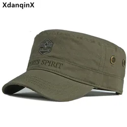 2022 Spring Summer New Cotton Hat Men's Military Hats Embroidery Breathable Navy Caps Adjustable Size Men Flat Cap Snapback Cap