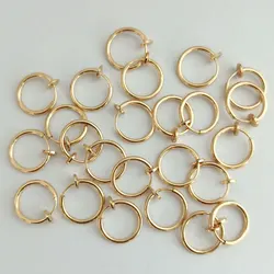 Stainless Steel Retractable Clip On Earrings Non Piercing Fake Hoop Earrings for Women Girls Without Ear Holes Clip Cuffs