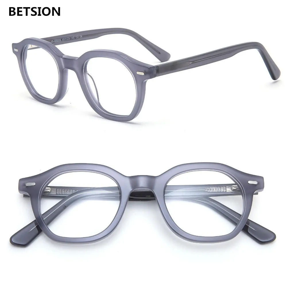 

Retro Acetate Spring Hinges Eyeglasses Frames Square Glasses Mens Women Clear Lens Spectacles