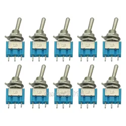 5PCS MTS-102 Mini 6A 125VAC SPDT 3-Pin 2 Position On-on Toggle Switches Practic