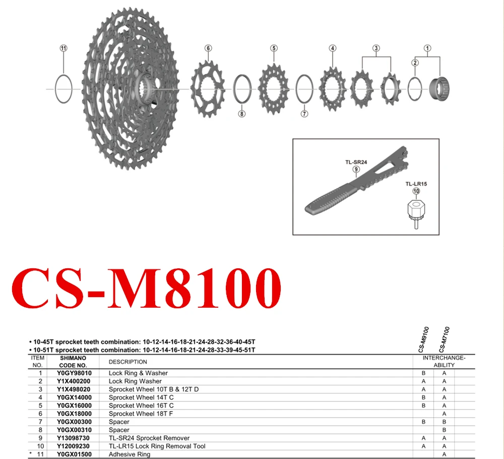 Shimano SLX XT CS-M7100/M8100/M6100/M9100 12 speed Cassette Sprocket Wheel Cog Unit 10T 12T 14 16 18