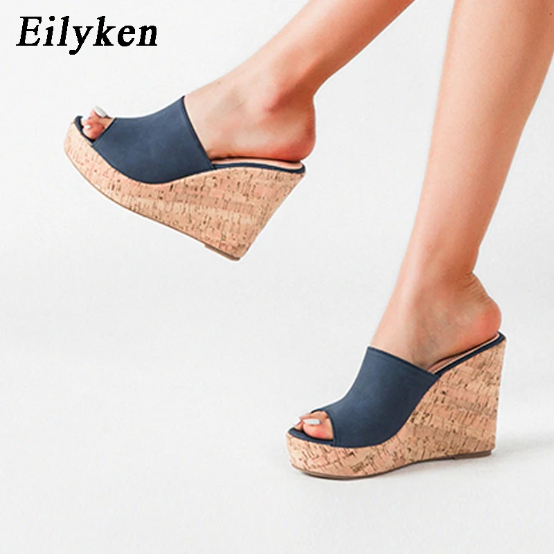 Eilyken 2024 New Summer Casual Cozy Platform Wedges Heels Slippers Ladies Fashion Open Toe Roman Women\'s Sandals Shoe Size 36-43