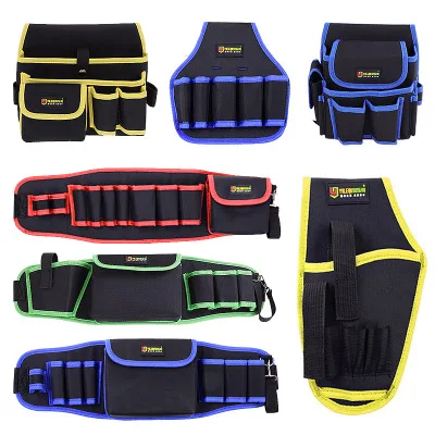 Multi-pockets Tool Bag Waist Pockets Electrician Tool Bag Oganizer Carrying Pouch Tools Bag Belt Waist Pocket Case Tool Pouch