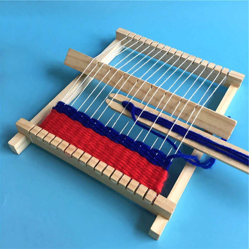 DIYไม้แบบดั้งเดิมทอผ้าLoom Craftเส้นด้ายถักด้วยมือถักเครื่องเด็กของเล่นเพื่อการศึกษาของขวัญขายร้อน