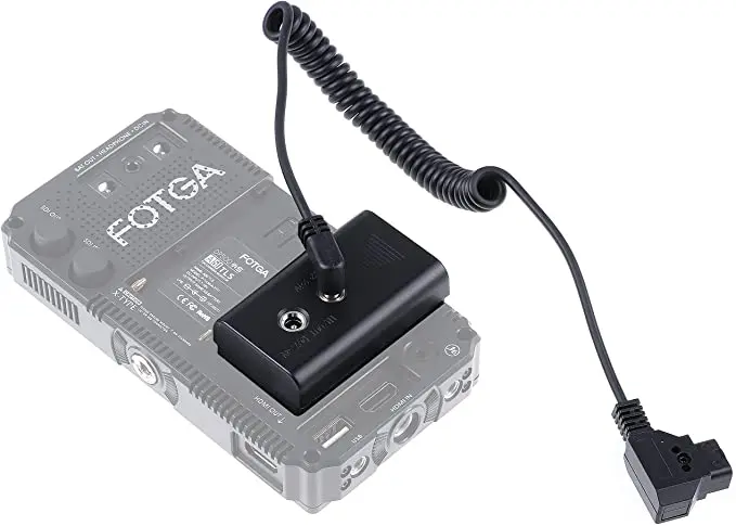 

Fotga Power Adapter D-tap Connector to NP-F Dummy Battery Replacement of NP-F960 /750/770/970 to Power Camera Field Monitor LED