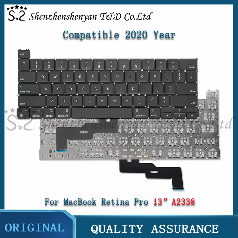 

New Laptop A2338 Keyboard UK US English French German Spanish Italian Arabic or MacBook Pro Retina 13 "M1 EMC 3578 2020 Year