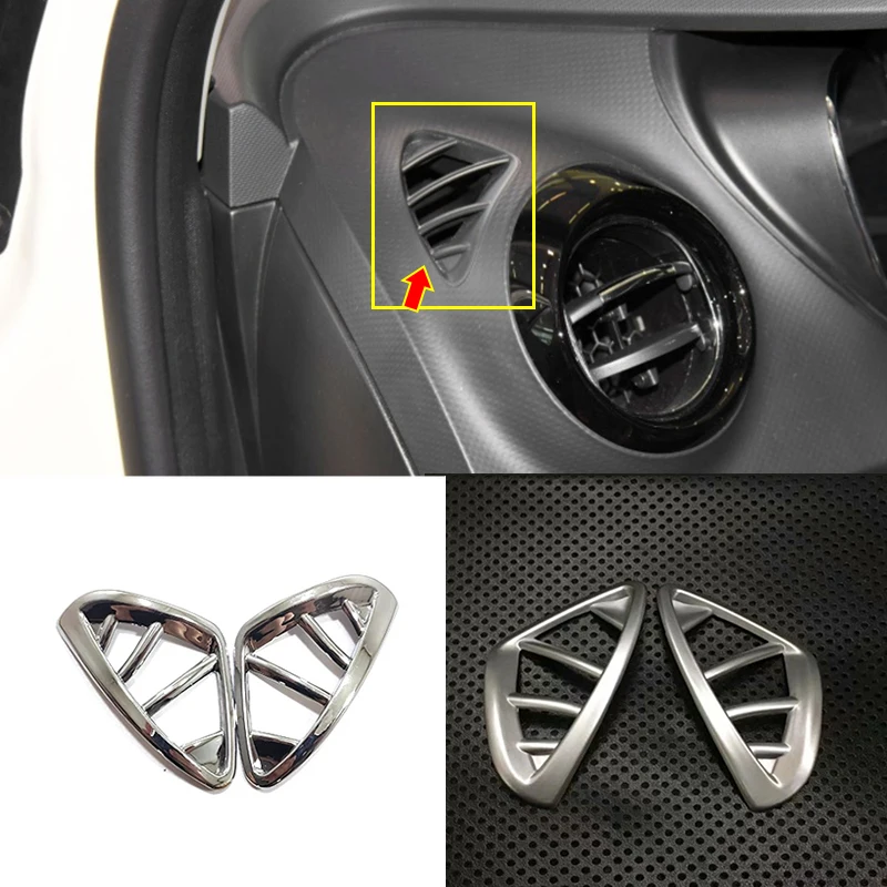 

ABS Chrome For Renault Captur 2013 2014 2015 2016 Accessories Car front Small air outlet Decoration Cover Trim Car Styling 2pcs