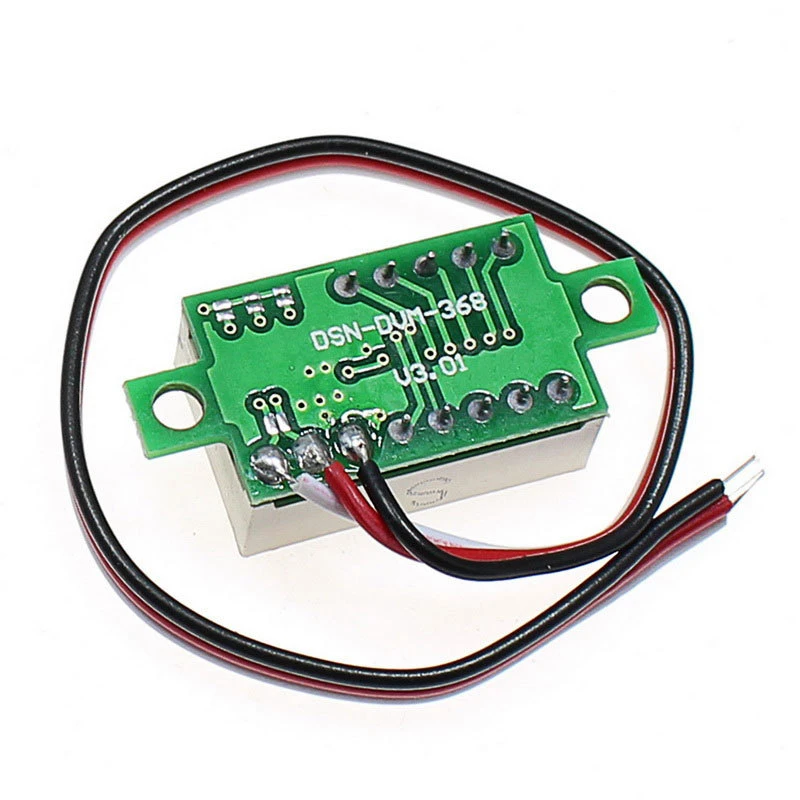 0.28นิ้ว DC 0-100V 3สาย Mini โวลต์มิเตอร์จอแสดงผล LED แผงโวลต์มิเตอร์การตรวจสอบเครื่องตรวจจับ