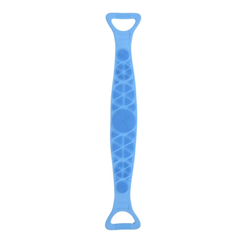 Brosse de bain en silicone pour le dos, épurateur doux, ceinture de bain en luffa, accessoires de massage extensibles pour le corps