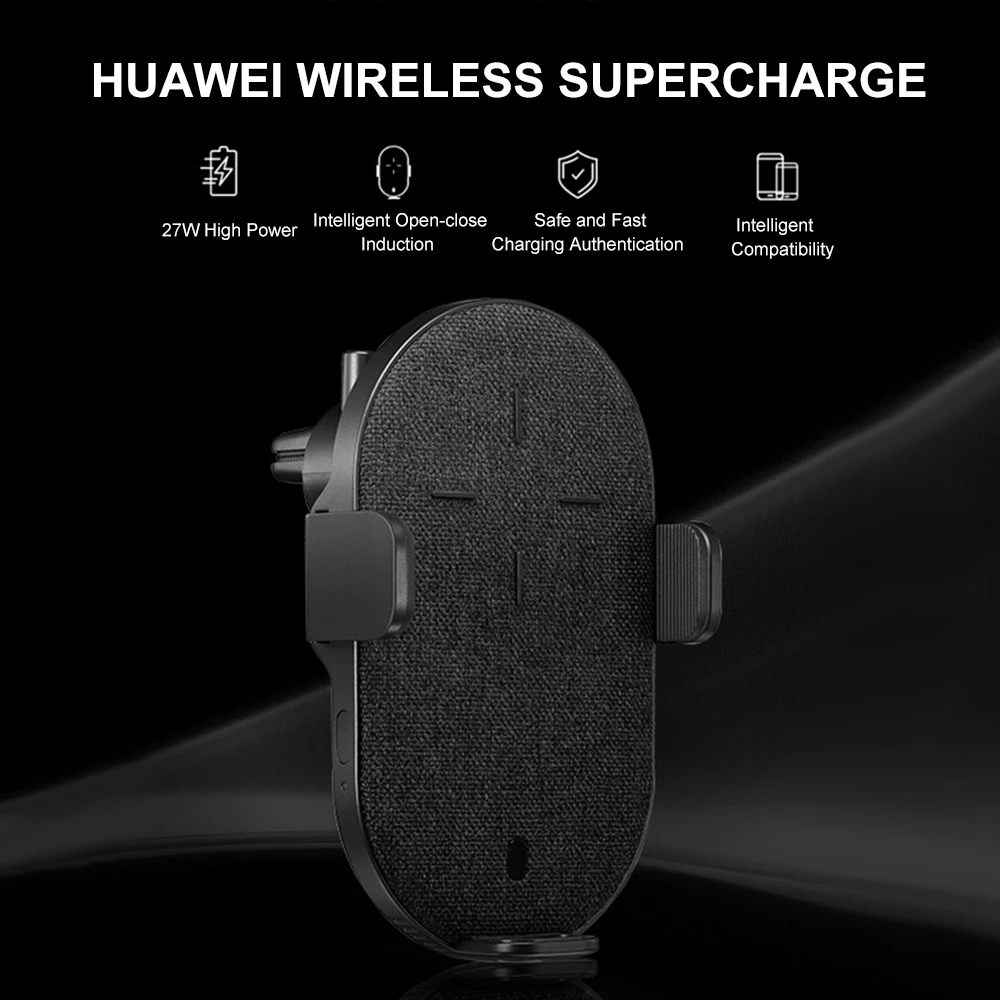 Huawei SuperCharger caricabatterie Wireless supporto per telefono da auto 27W Qi tfuv ricarica Super veloce per P30 Mate 30 Pro iPhone 11 Samsung S20