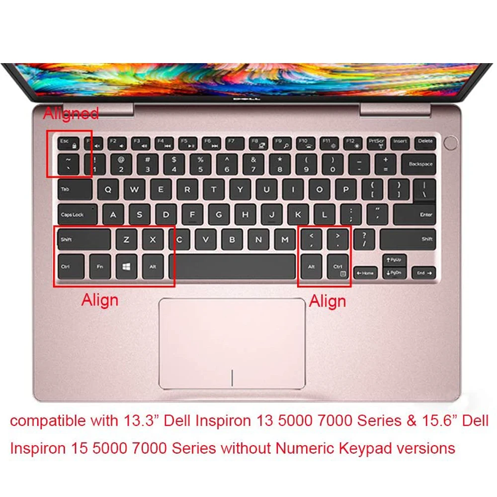 

OVY Keyboard Covers for Dell Inspiron 14 5481 5482 5485 5491 2 in 1 5568 5585 Soft TPU Clear Skin Protector waterproof Film New