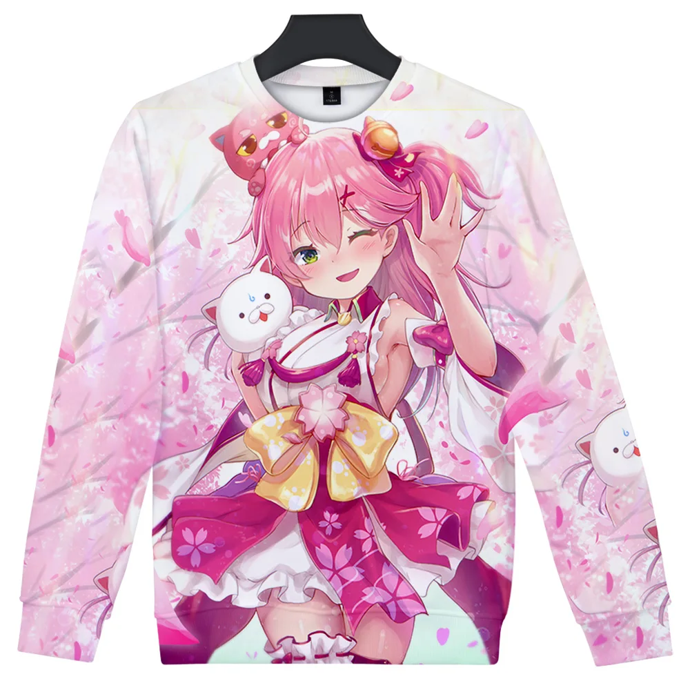 

HOLOLIVE VTuber Sakura Miko 3D print autumn winter Holiday passionate style Men/Women casual Kawaii Style Round sweatshirt