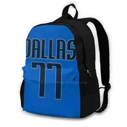 Luka Doncic Dallas Jersey School Bag Big Capacity Backpack Laptop 15 Inch Soic Luka Luka Soic Mavericks Dallas Mavs Basketball