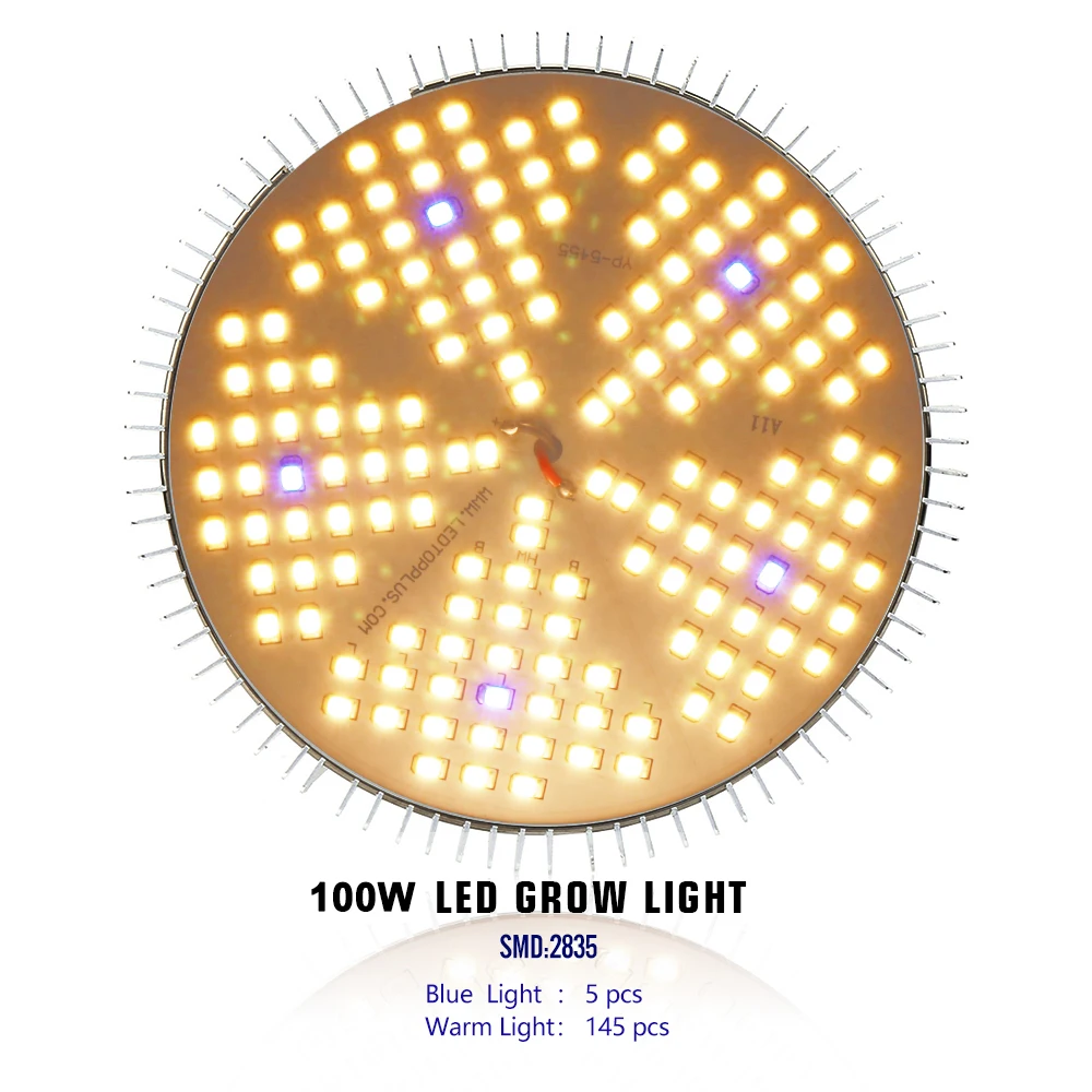 Imagem -04 - Lâmpada de Led E27 100w para Cultivo Interno Luz de Espectro Completo com 150leds Lâmpada Branca Quente para Plantas em Estufa Sementes de Flores e Barraca para Cultivo Interno com 10 Peças