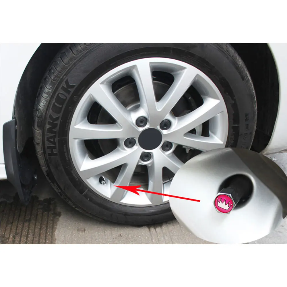 5 Pcs/Set Car Tire Valve Caps Zinc Alloy Anti-theft Fashion Style Wheel Tires Tire Stem Air Cap Airtight Covers