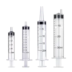 Transparent 5/10/20/30ml Plastic Sterile Syringe Tools Reusable Dog Cat Feeding Nutrient Syringe DIY Lip Gloss Filling Glue Tool