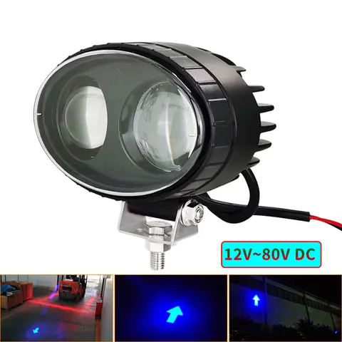 슈퍼 스팟 지게차 경고등, LED 블루 라이트 안전 조명, 지게차 블루 화살표 반전 조명, 12V ~ 80V DC, 1 개 밝기 Best5