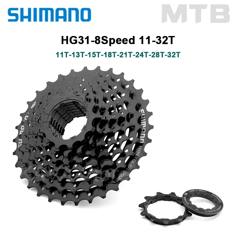 Shimano-Volante de Mountain Bike, Cassete 8 Velocidades, CS-HG31-8, 32T, 34T, K7, MTB Freewheel, 3x8, 2x8 Velocidade para Shimano M310