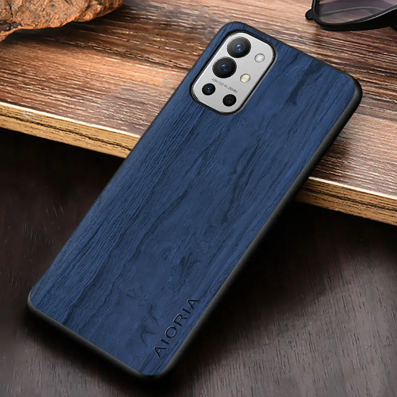 Case for Oneplus 9R 9 Pro funda coque New Design WoodLike PU leather cover for Oneplus 9 Pro 9R case