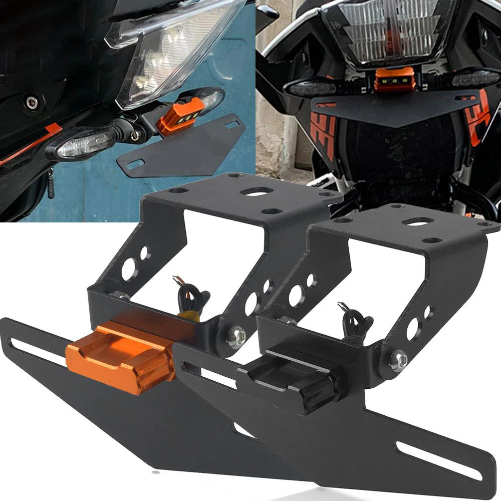 

Motorcycle Rear License Plate Mount Holder LED Light FOR Duke 125 250 390 Duke125 Duke250 Duke390 2017-2020 2021 2022 2023