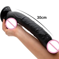 30cm Simulation Dildo Soft Penis with Strong Suction Cup Female Masturbation Device G-spot Vagina Stimulator Sex Toys for Couple