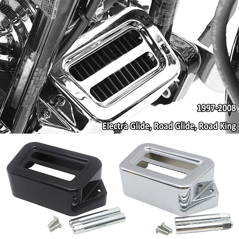 

Chrome or Black For Road King Street Electra Glide Ultra Classic 1997-2008 2007 NEW Motorcycle Voltage Regulator Cover W/ Bolt