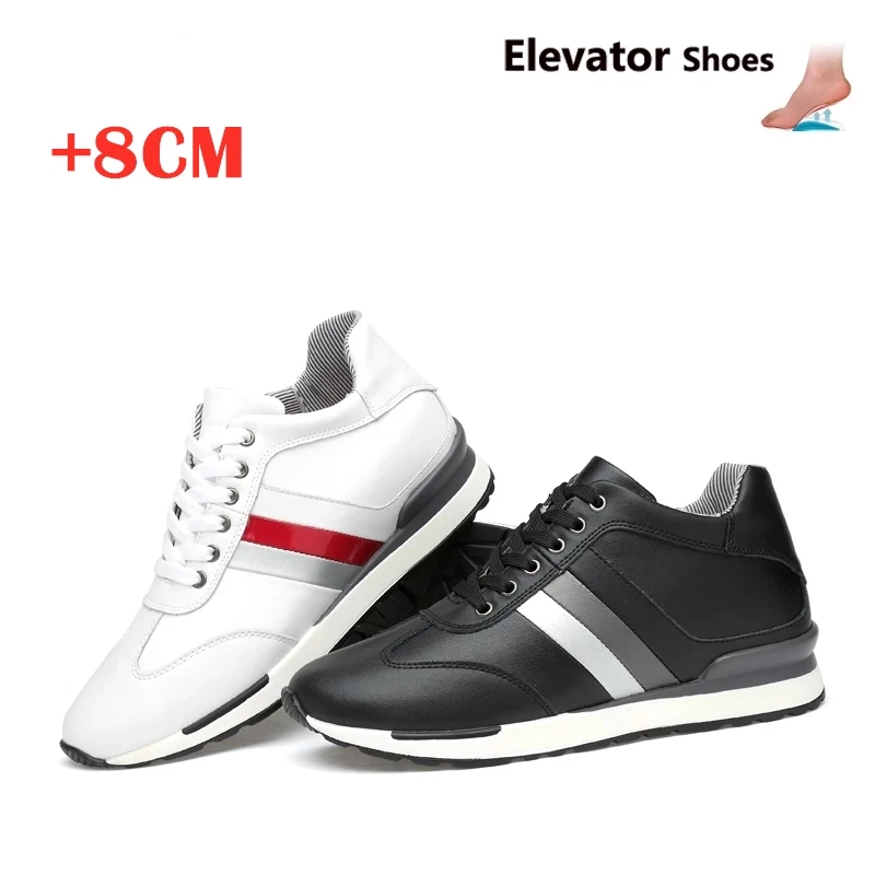 Elevator Shoes Men Sneakers Heightening Shoes Man Increase Shoes Height Increase Insole 8CM Tall Shoes