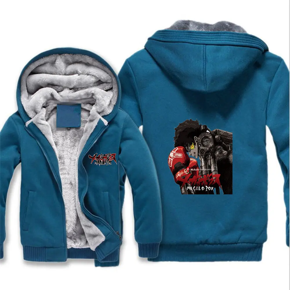 Anime MEGALO BOX Hoodie Teenager Student Jacke Cosplay Mantel Männer Frauen Baumwolle Jacke Winter warm verdickt Reißverschluss mit Kapuze