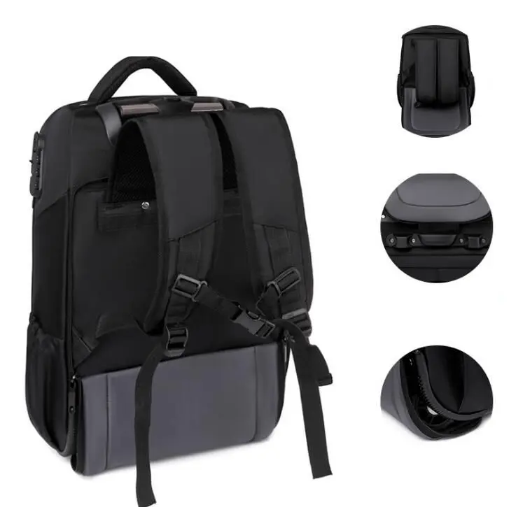 Imagem -02 - Mochila de Rodas para Escola Mala de Bagagem para Laptop Bagagem de Mão Carrinho de Viagem Homens 20 22