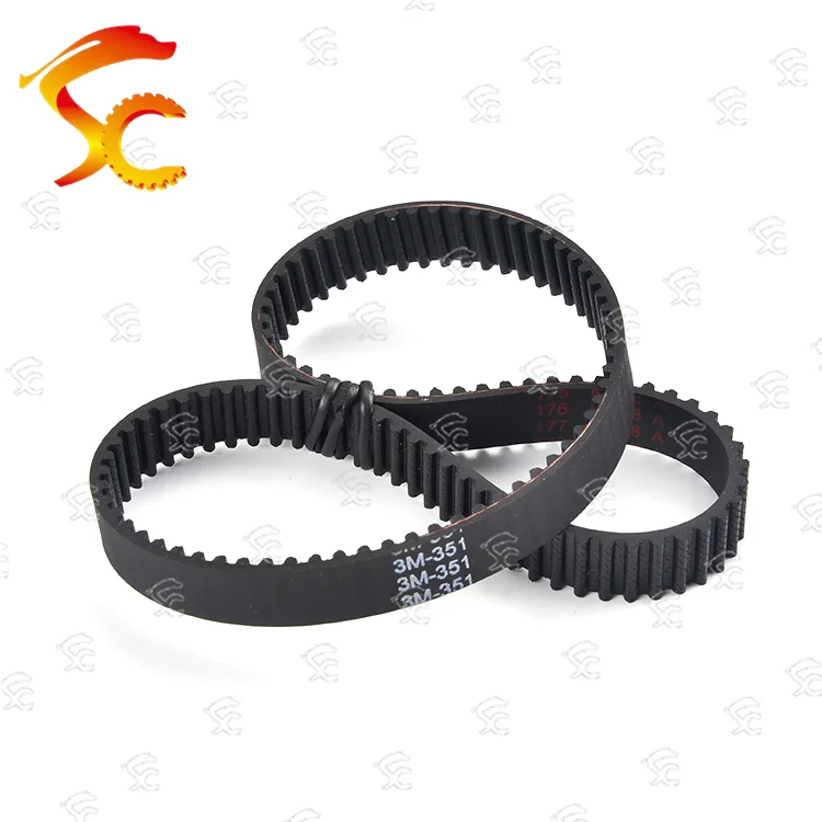 HTD 3M Belt 3M-351 length 351mm Teeth 117 closed loop rubber Drive Belt width 6mm/10mm/15 printer closed loop 3D printer