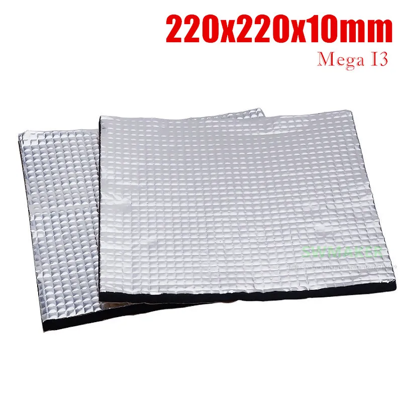 1pcs 220x220mm Heat Insulation Cotton Foil Self-adhesive Insulation Cotton 10mm Thick Mega I3 / Tarantula Pro 3D Printer parts