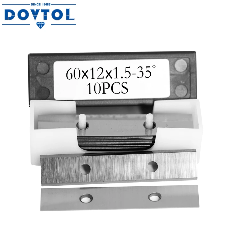 Carbide Inserts Cutter Blades 60x12x1.5mm Paint Scraper for Surfacing Groove Helical Planer Cutter Heads 10pcs