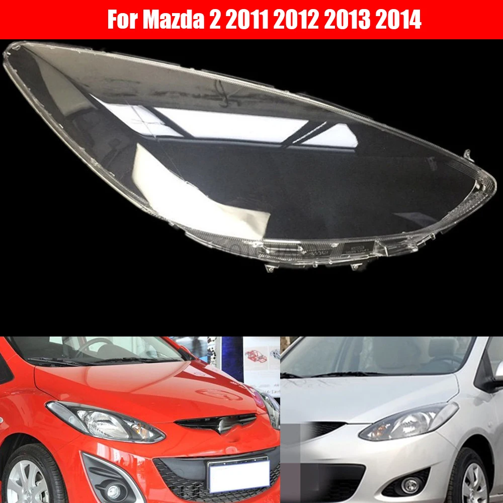 Car Headlamp Lens For Mazda 2 2011 2012 2013 2014 Car Replacement Auto Shell Cover