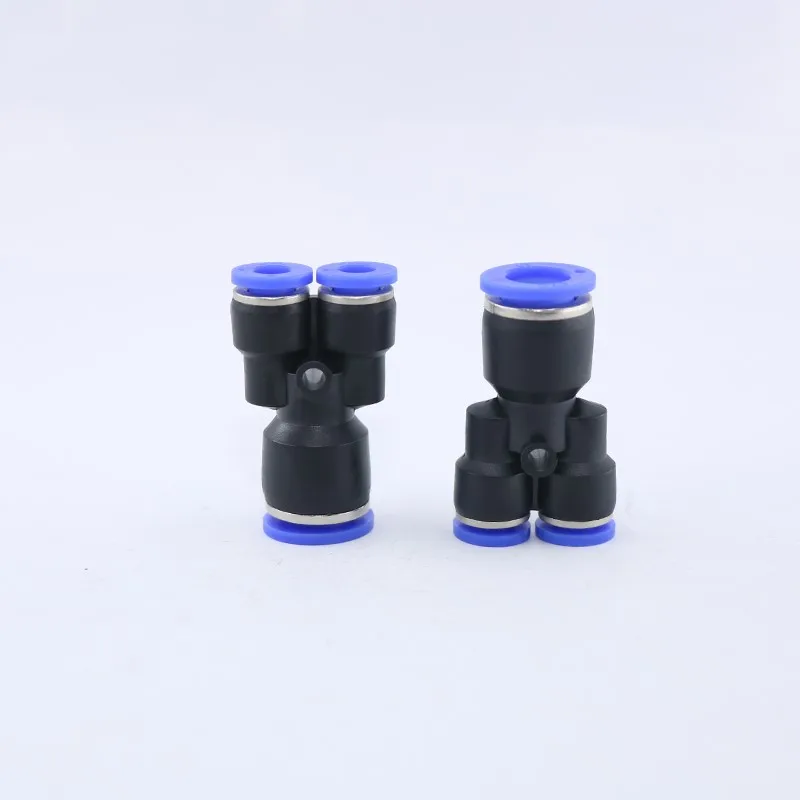 PW6-4, PW8-6, PW10-8, PW12-10, PW8-4, PW10-6, PW12-8, PW 14-12 Pneumatic Components 3-way quick connector