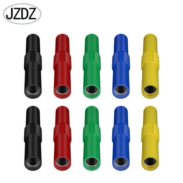 JZDZ 10 sztuk 4mm gniazdo bananowe żeńskie przedłużenie adaptera izolowane złącze wtykowe bananowe J.20009
