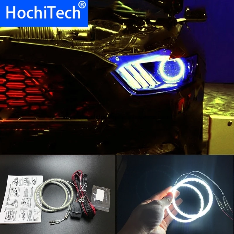 HochiTech Ultra bright SMD white LED angel eyes 2500LM 12V  ring kit daytime running light DRL for Ford Mustang 2015 2016