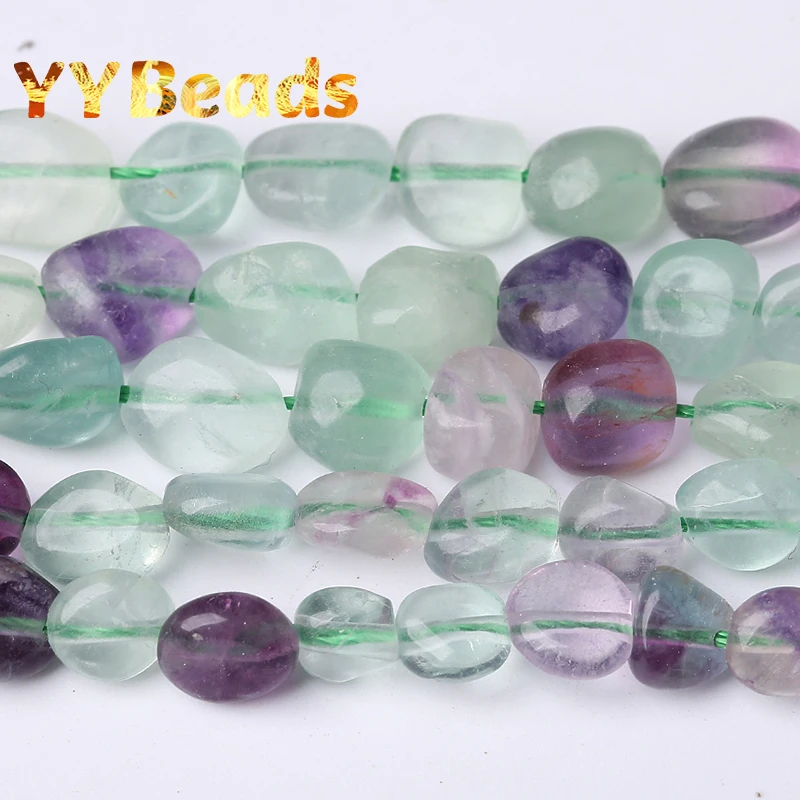 8x10mm Natural Irregular Colorful Fluorite Beads Loose Charm Bead For Jewelry Making DIY Bracelet For Women Necklace Accessories