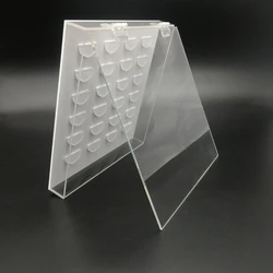 12 Pairs False Eyelashes Clear Storage Box Transparent Acrylic Display Case Cosmetic Container Holder Tray