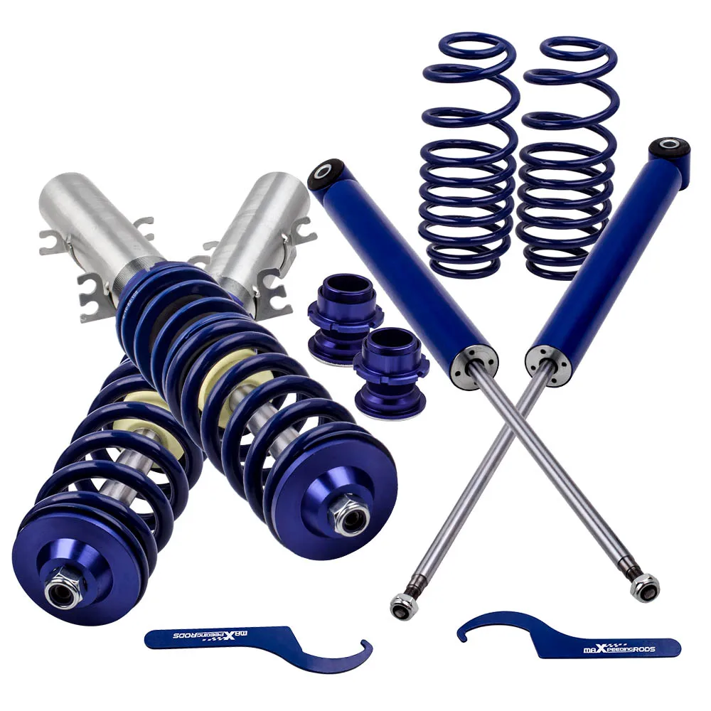 Lowering Spring Shock Coilovers Kit for VW Golf MK IV MK4 1J1 Seat Leon 1M1 FWD Suspension Lowering Shock Adjustable Height