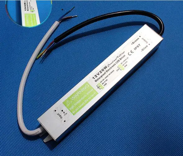 

fedex 10pcs ac/dc power supply waterproof Led driver IP67 20W 12V for Outdoor constant current led driver