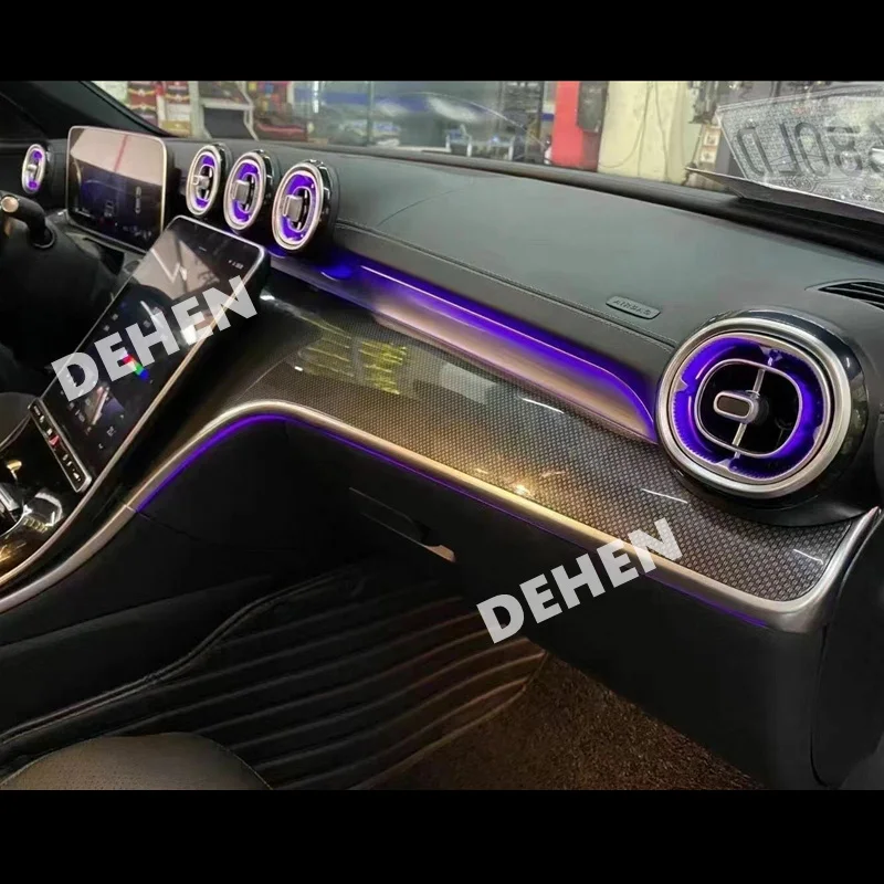 LED Air Vent for Mercedes-Benz W206 2022+ C Class 64 Color Ambient Light Luminous Air Outlet Original Installation