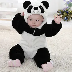 2021 Fashion 0-3TBaby Kid Toddler Newborn Boy Panda Animal Hooded Zipper Romper Cotton Jumpsuit Outfit Costume 0-3Y ropa de