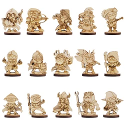 DND Fantasie Miniaturen 14 Nette Charakter Klassen Set 2,5 D Holz Laser Cut Figuren 28mm Skala