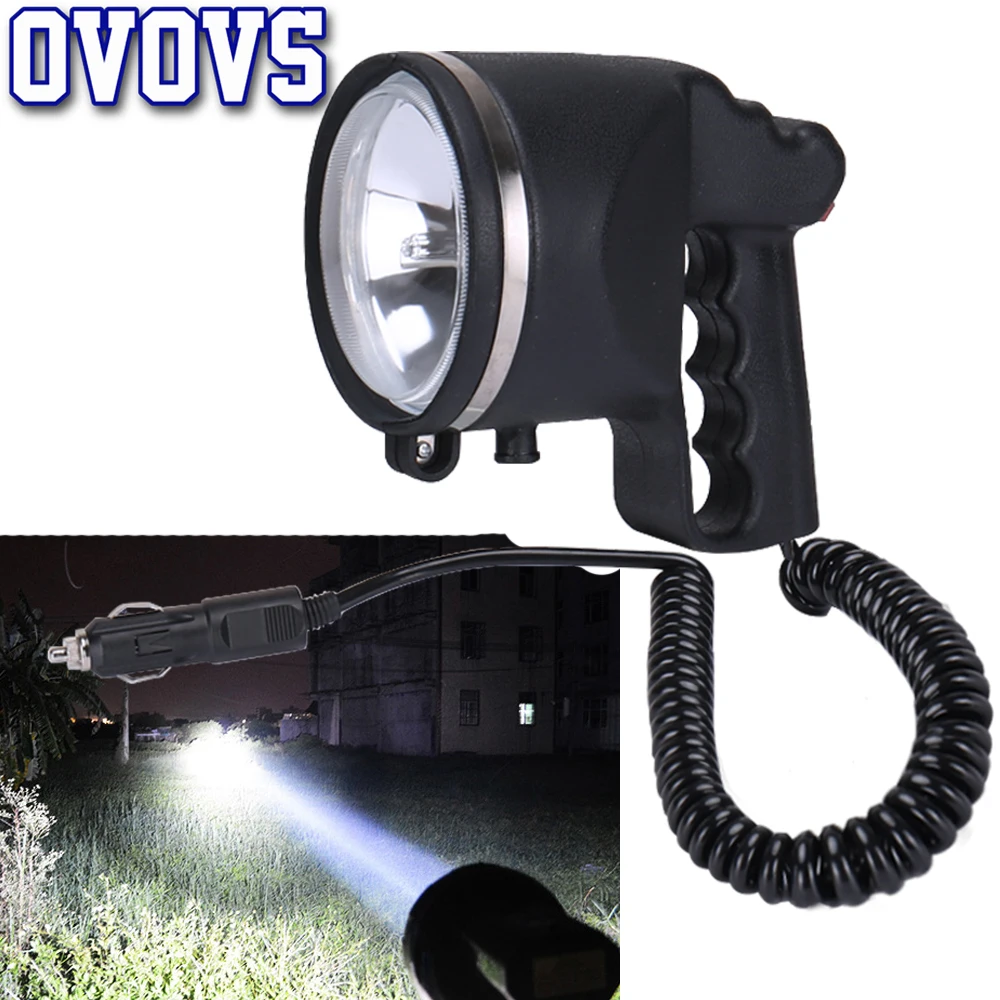 4.5 Inch 55W HID Xenon Search Light Fishing Lamp Portable Spotlight for Hunting Boat Camping Outdoor Lighting 1Pcs