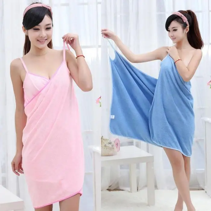 New Bath Towels Fashion Lady Wearable Fast Drying Magic Bath Towel Beach Spa Towel Bathrobe Bath Skirt Toalhas De Banho