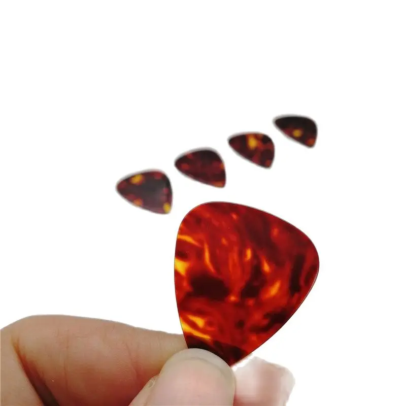 Celluloid Guitar Picks, Tortoise Shell Color, Different Thickness, Plectrum, Free Shipping, 100Pcs