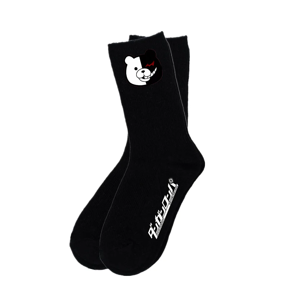 

Hot Anime Sockings Danganronpa Monokuma Monomi Cosplay Personality Trend Socks Cartoon Black White Bear Socks Gift Prop