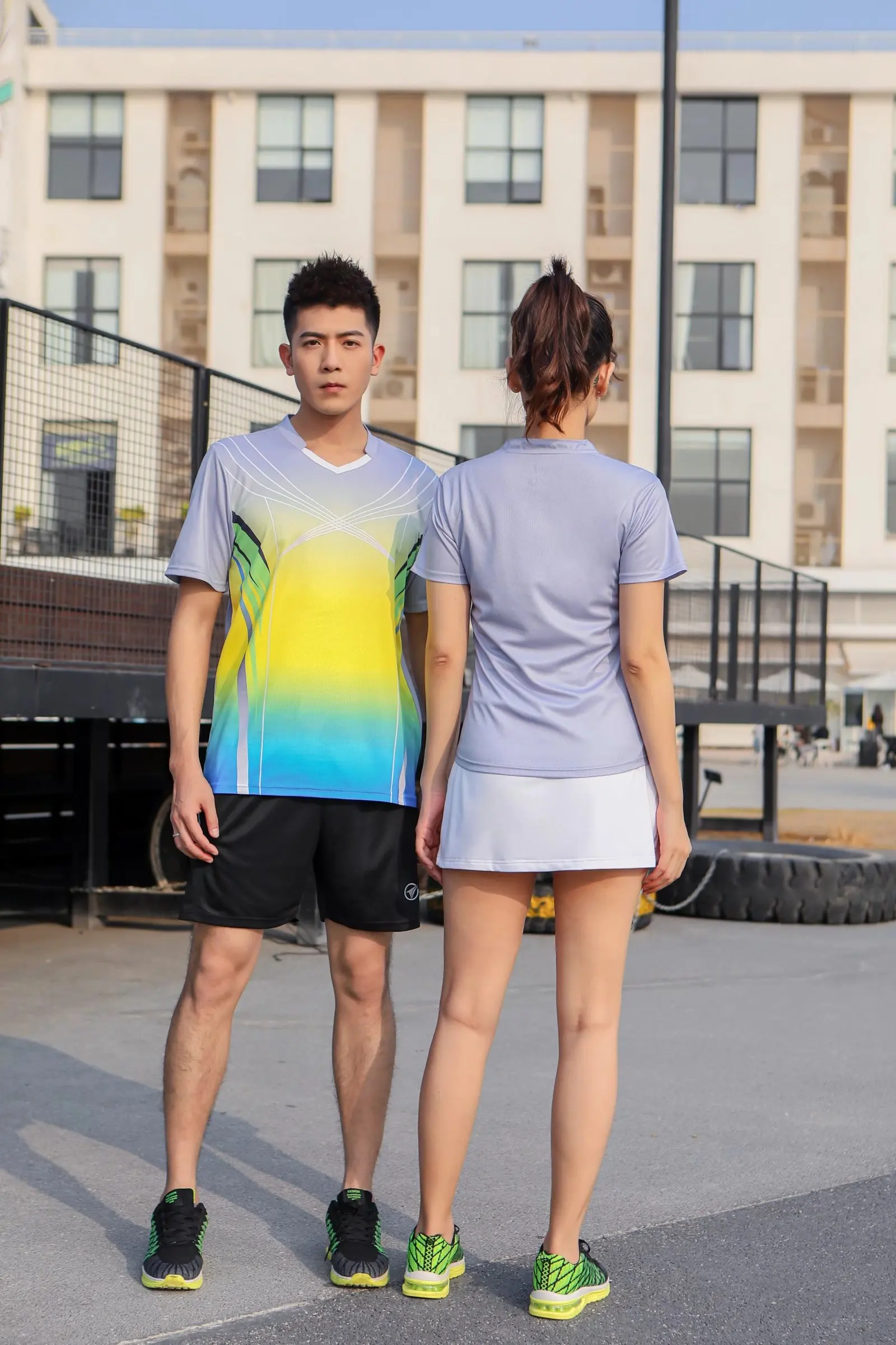 Brand Badminton shirts Men women ,sport shirt Tennis shirts , table tennis tshirt , Quick dry Fitness sports training team game