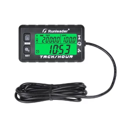 MAX RPM TOT Engine Tachometer Maintenance Reminder Digital Tacho Hour Meters Multi-Color Backlit Display for Boat Lawn Mower Gen